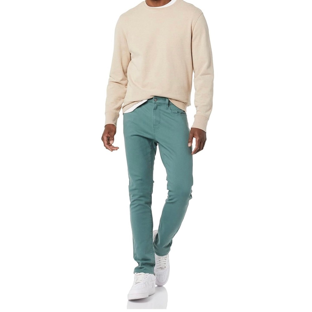 Amazon Essentials Men's Skinny-Fit Stretch Jean‎ 33 x 30 Sage Green